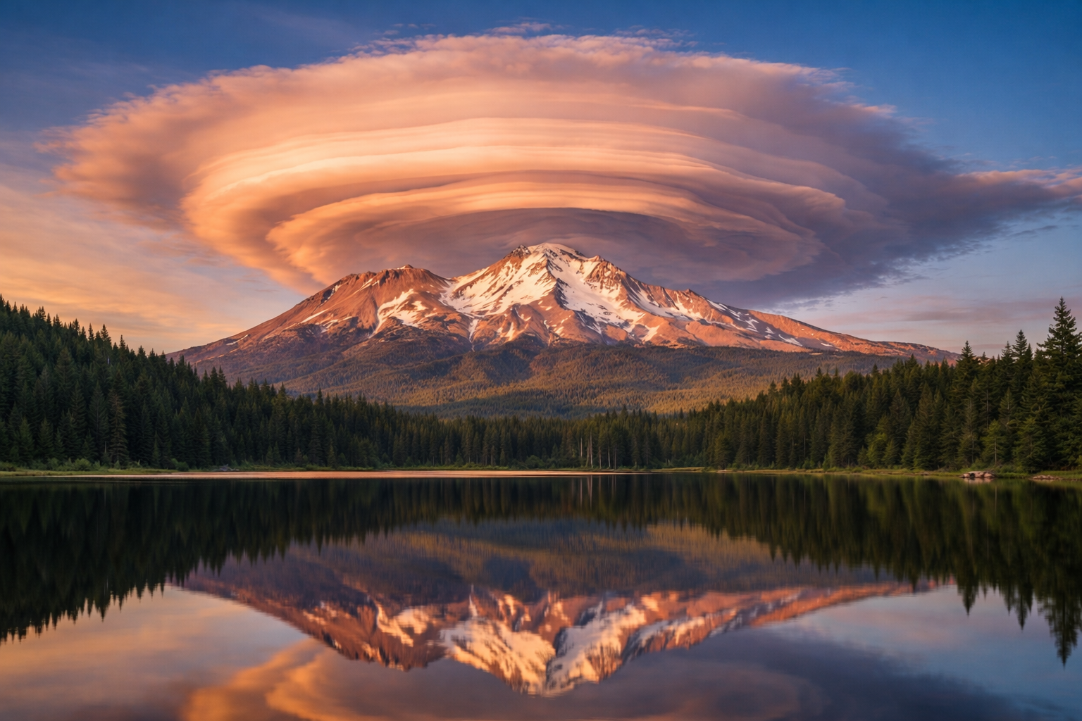 Mount Shasta Nubes Lenticulares